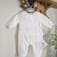 Baby Girls white lace ribbon all in one
